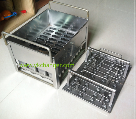 شراء أشكال الآيس كريم الفولاذ المقاوم للصدأ الاستخدام التجاري 4x10 40 قطعة مع حامل عصا online manufacture