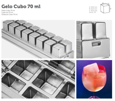 شراء Stainless steel popsicle ice pop mold cubic shape 70ml gelo cubo with stickless extractor 2X8 16cavities online manufacture