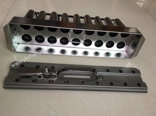 قوالب ثلج البوب ​​المجمدة من الفولاذ المقاوم للصدأ 2x9 18 تجويف 35 مل إلى 100 مل مع حامل عصا لحام الروبوت البلازما شبه الصناعي