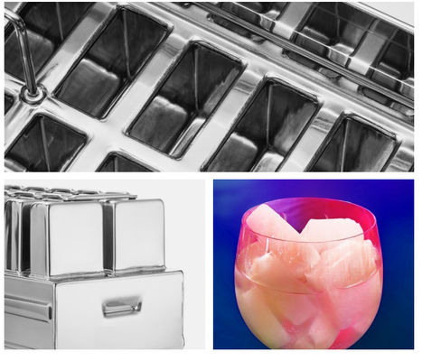 قوالب آيس كريم بومبوم مربعة 35 مل، قوالب آيس كريم صغيرة، قوالب صغيرة من البولي بروبيلين، ستانلس ستيل